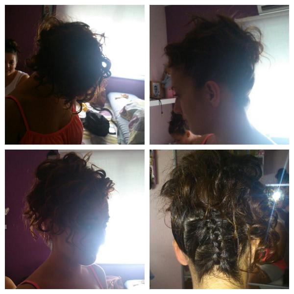RosaNails94's tweet photo. recogido rizado con trenza por abajo 💆 http://t.co/yesVmNxF3U