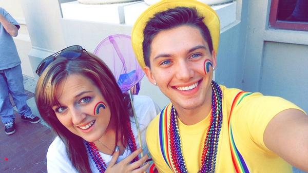 Gay pride with this lovely girl🌈💕👬👭 #GayPride2014 🌈