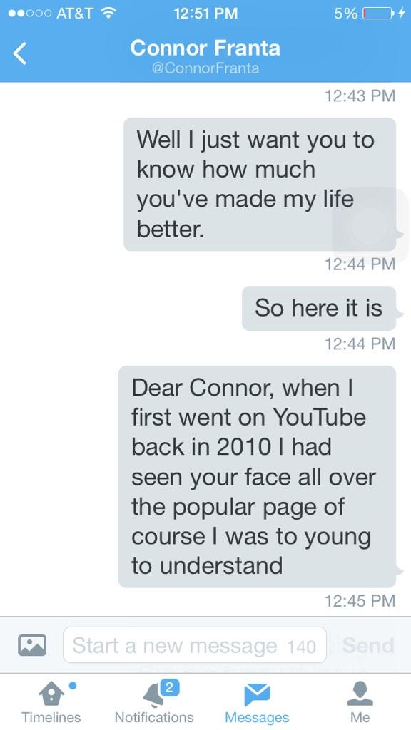 TheFrantas's tweet image. Now that Connor has followed me I have been able to tell him all of this❤️ I love you Con.💖