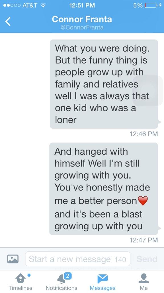 TheFrantas's tweet image. Now that Connor has followed me I have been able to tell him all of this❤️ I love you Con.💖
