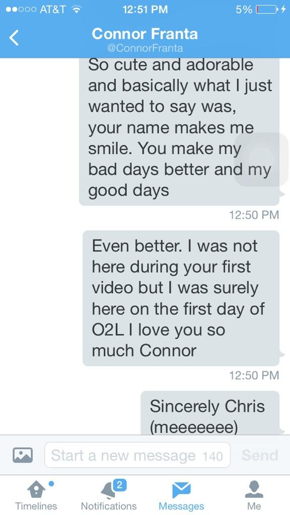 TheFrantas's tweet image. Now that Connor has followed me I have been able to tell him all of this❤️ I love you Con.💖