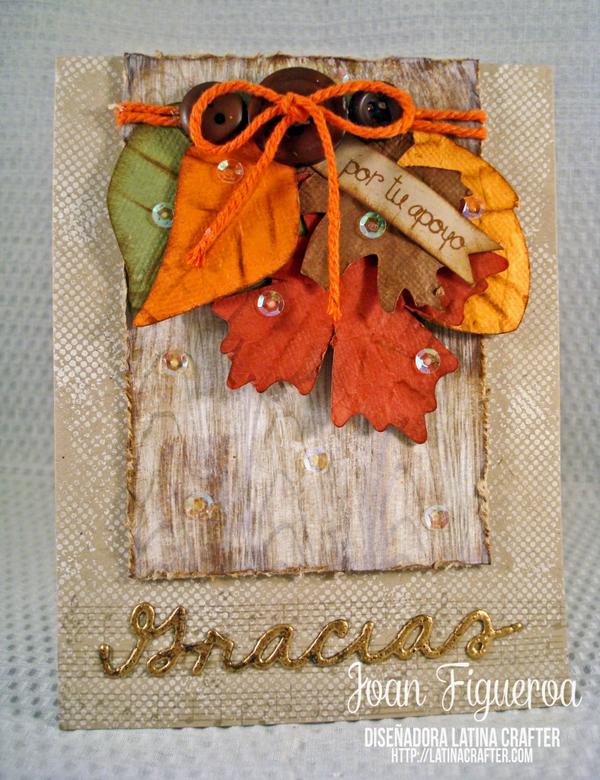 JOANSCRAPS's tweet image. A Thank You card using #LatinaCrafter stamps for #wcmd2014