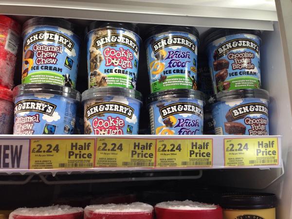Half price ben &amp; jerry's offer ends monday