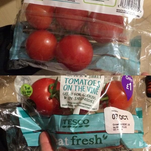 jp0sullivan's tweet photo. Erm@Tesco Feeling slightly hard done by here. Pls can u send missing Tomato asap we need it 4 r dinner #freetoms4life http://t.co/m97Cs0zI12