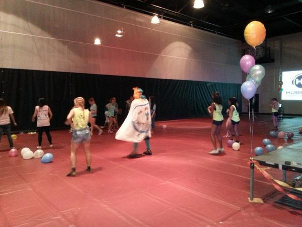 Debrabram's tweet photo. I am pretty sure wobbling counts as Standing For The Kids! http://t.co/7s0KbK68MQ