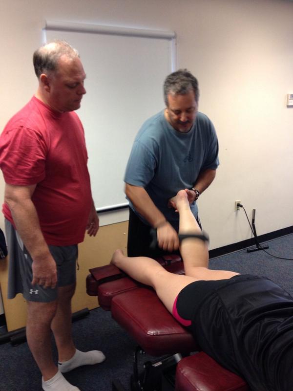 DYCCHC's tweet photo. @drscap trains the DYC clinicians on how to use his @FATTools !!! Amazing results for soft tissue problems http://t.co/sutT8ssQYj