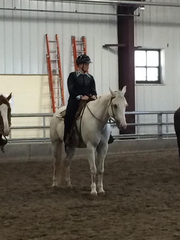 Sarah in the lineup after her walk trot class.