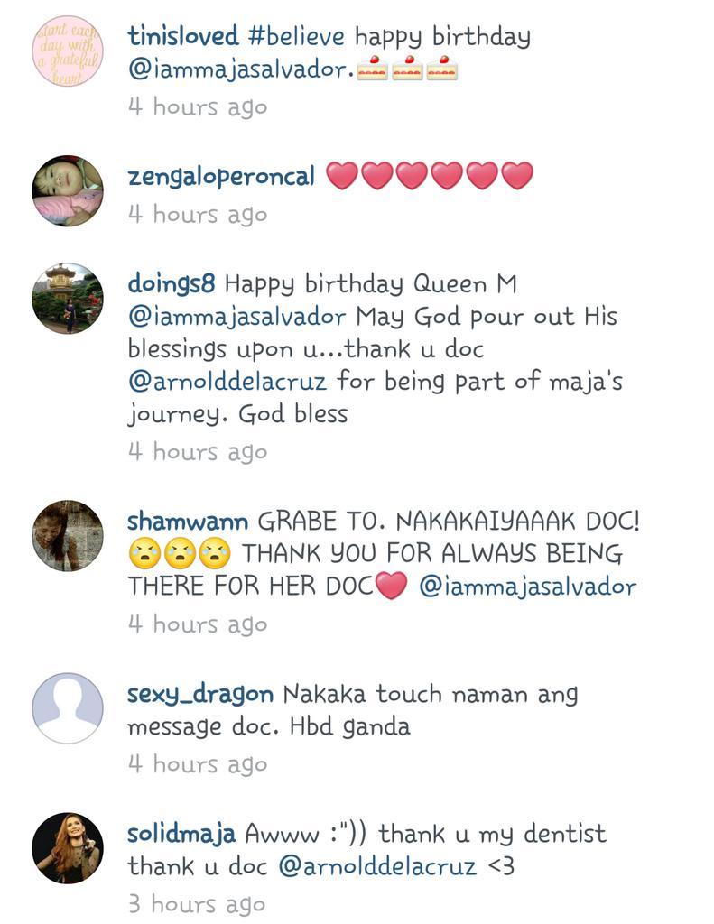   " And those who are so proud of her... 
Happy Birthday MAJA Salvador 

:))) 