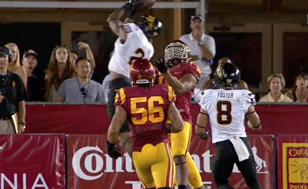 VIDEO: Arizona State stuns USC 38-34 on a last-second Hail Mary TD! ble.ac/1vzzv2m