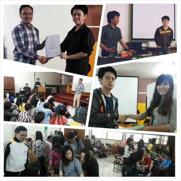 SaintClubMMVII's tweet photo. SAINT Clubbers, 3 workshop sudah selesai. Thank you ka Restu, ci Muti, ka Rizki &amp; Ka Darell sudah memberikan materi. http://t.co/k9bYE7oa1U