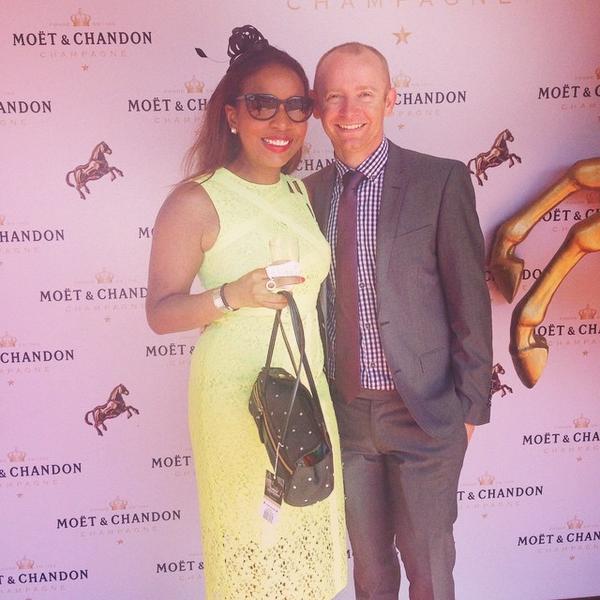 At the races!  #moetmoment #goldenglamour