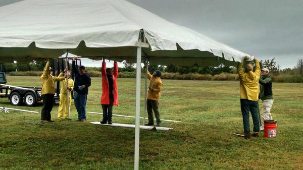 ctbta's tweet image. Thank you so much to the Hammonasset staff for helping us with setting up tents in the rain today! #PathofHope