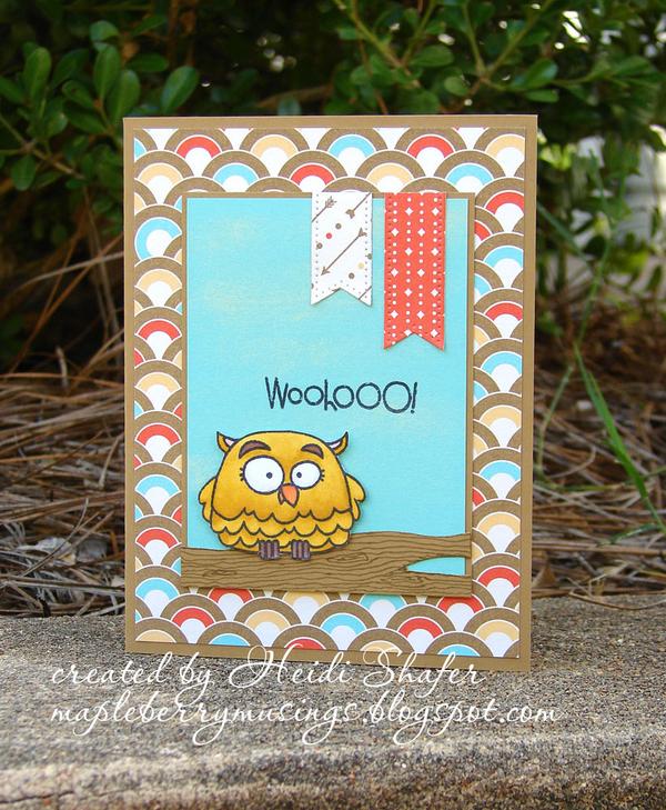 annheidel's tweet image. One more card for World Card Making Day, this time using Paper Smooches stamps.  #wcmd2014