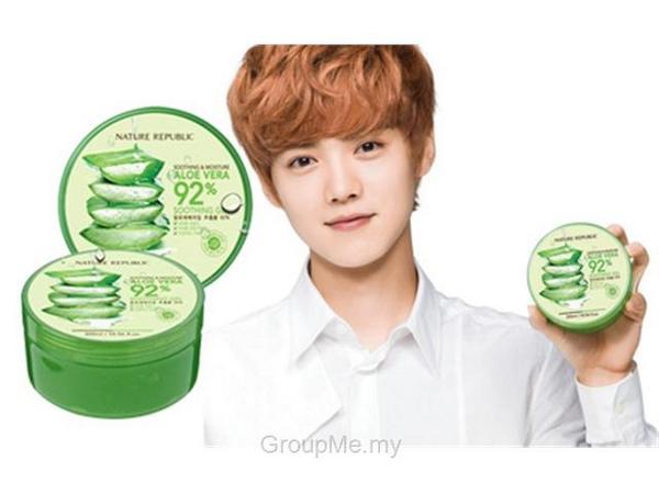 Ingin solusi kulit kering? Yuk ikut PO Nature Republic Aloe Vera 92% di <a href="/sehunoonashop/">K-Shop</a> sampai tanggal 8 oktober.