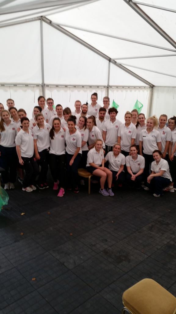 <a href="/CUHealthSci/">School of Healthcare Sciences</a> physiotherapy students &amp; staff ready to massage <a href="/cardiffhalf/">Cardiff Half 🏴󠁧󠁢󠁷󠁬󠁳󠁿</a> finishers
