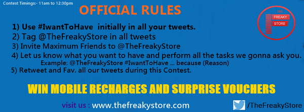 TheFreakyStore's tweet photo. Here are the official rules for the contest. #IwantToHave RT and Read all the rules here: http://t.co/XNOzzchj1m