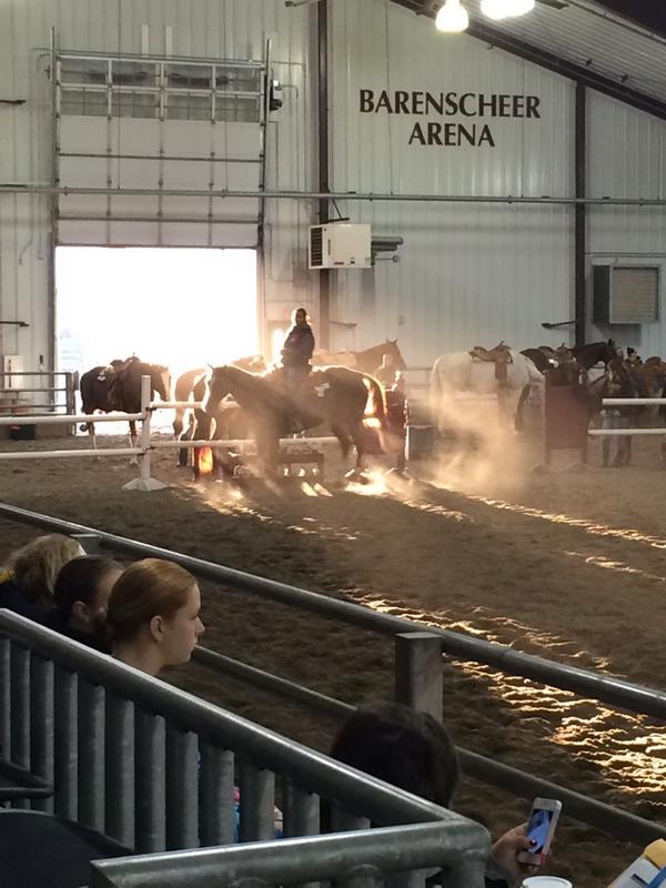 Good morning! Enjoying warm up at UMTC. #ihsa #riponequestrian