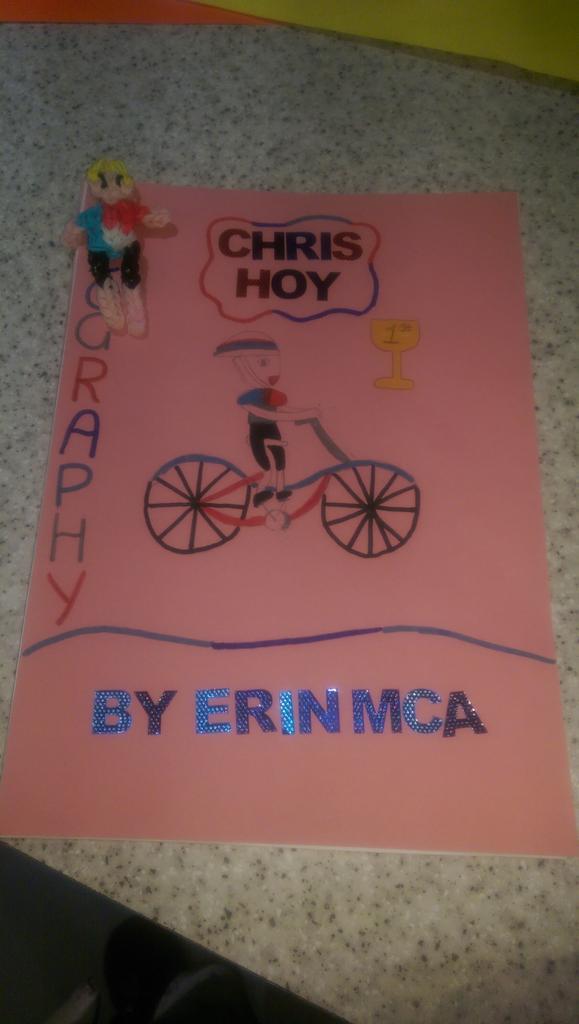 Angela_McArthur's tweet photo. @chrishoy my daughter's biography on a famous person from Scotland. She choose you! http://t.co/sKmKDWjwcz