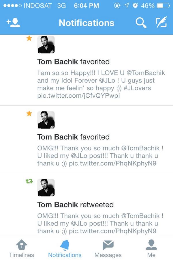 adellyaaaa's tweet photo. I JUST LOVE YOU πππππππ @TomBachik !!! N My Idol Forever @JLo Love Ya guys!!! #JLovers #JLoBootyoniTunes #MyBootyJlo http://t.co/stgdQ5rxCu