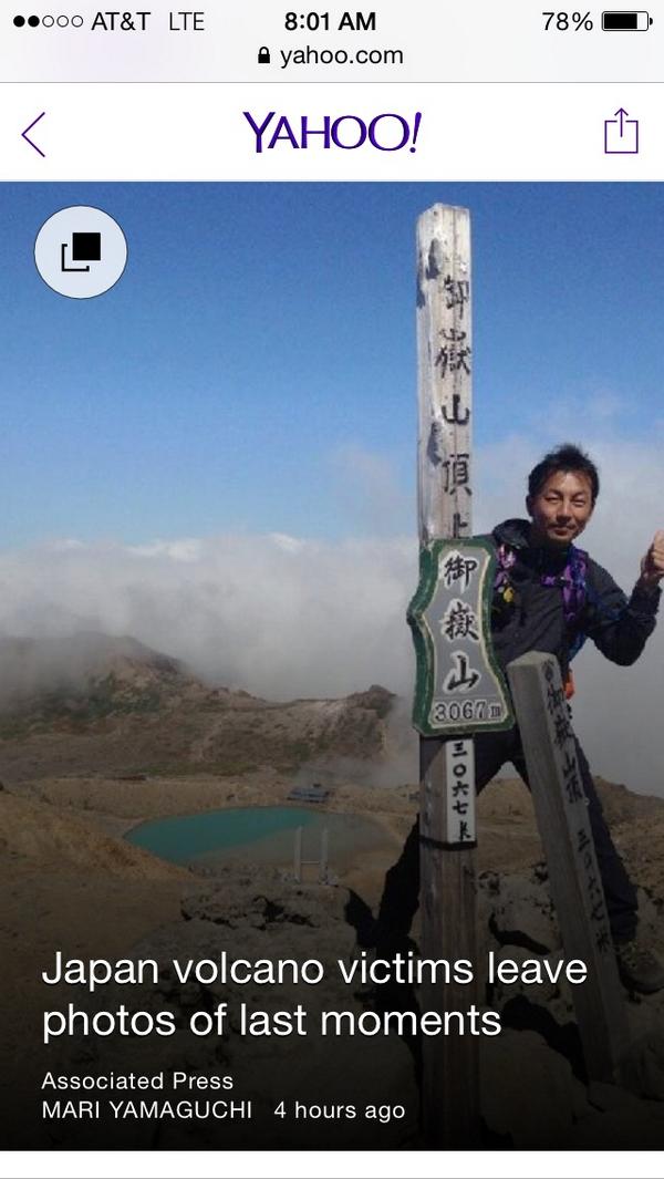 Aparecen últimas fotos de las víctimas del volcán japonés Ver imagen en Twitter