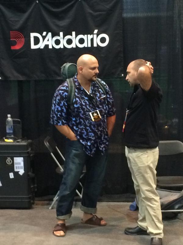 NashArtRel's tweet photo. #IBMA2014 Instrumental Band of the Year winner @FrankSolivan with Peter @DaddarioandCo http://t.co/GXVUIMJRMa