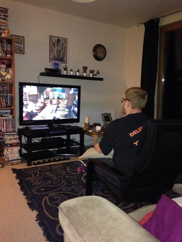 Swery65's tweet photo. Good picture. Love you. “@natashaphipps: @jonesytf playing D4  http://t.co/c6HBgrxCQi”