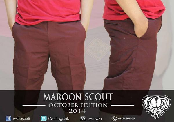 [Ready Stock @Vladmide_Bali <a href="/LEVALSTORE/">LEVAL</a>][Maroon Scout Chino][Order:08174761035 or Pin :232f6734]