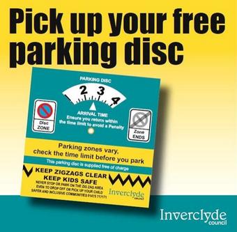 Inverclyde Council on X: @CarronMunro parking disc are available where you  see this sticker in shop windows and in council offices & libraries   / X
