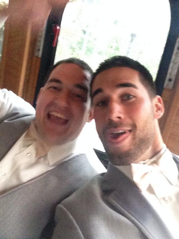 Kevin Kiermaier on X: Wedding trolley selfie with the notorious @jRowski55   / X