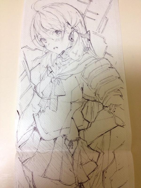 今日ココイチの紙ナプキンに描いた明石さん..
最近明石さん株が急上昇してる...
改がかわいいし能力が異端で優秀すぎるし爽やかだしノーパンだしすばら...(*^o^*) 