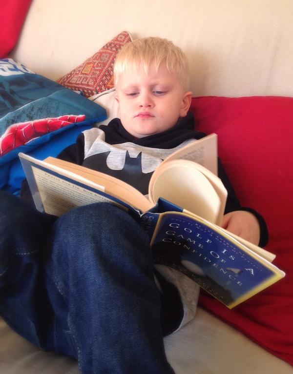 GolfNotNumbers's tweet photo. Book choice inspired by @Oliver_Wilson performance this afternoon. Hardwork, resilience and determination pay off! http://t.co/F5U51qFarU