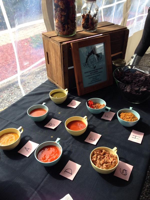 elgastronomo's tweet photo. If you're coming to #SmallBatchBurn2 @dillonsdistills, vote for your fave #hotsauce inside the big tent! http://t.co/VpKJafVMyQ