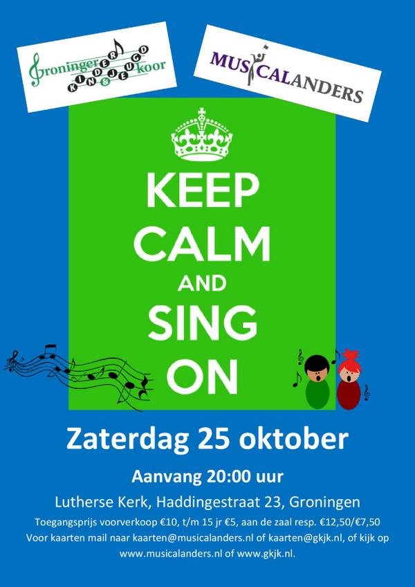 Koop NU kaarten voor het concert van <a href="/MusicalAnders/">MusicalAnders</a> en het Groninger Kinder en Jeugdkoor! musicalanders.nl/kaartverkoop