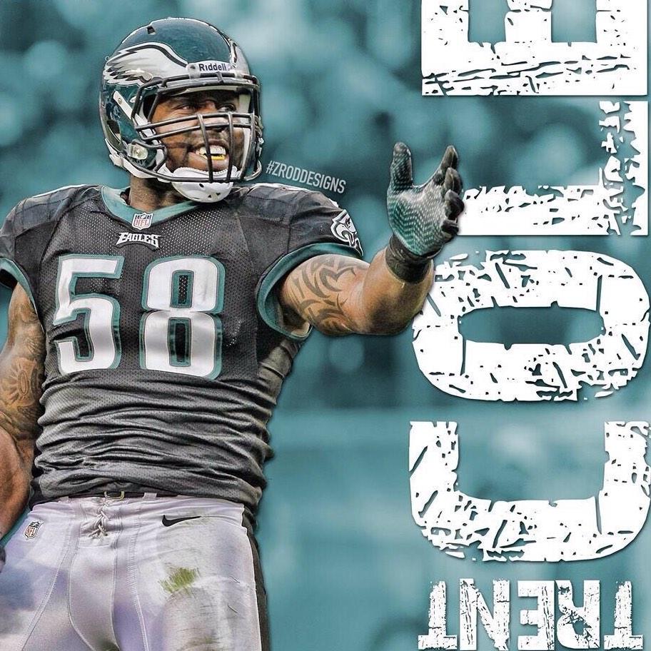 Defensive line is eating up!!!! Trent Cole on the sack/FF!! Happy Birthday 