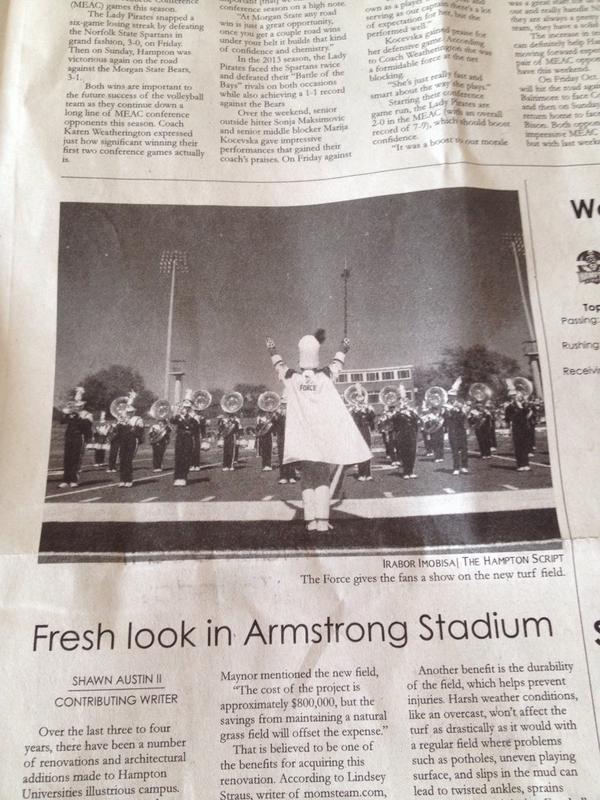 S/o to us for being in the Script!!! <a href="/_HamptonU/">Hampton University</a> Thanks to <a href="/ScrippsHowardJC/">Scripps Howard</a>