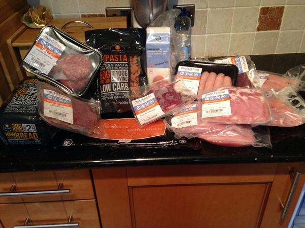 Just organising my food for the week. Thanks @MuscleFoodUK for all the protein! #TweetYourMeat #athletediet