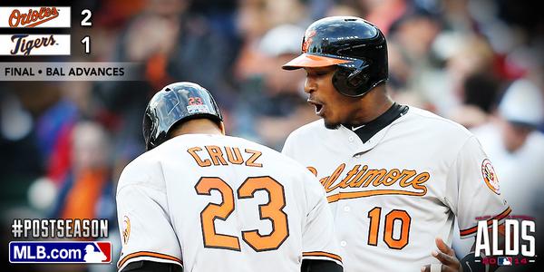 MLB's tweet photo. SWEEP! The @Orioles advance to their first #ALCS in 17 years: http://t.co/piNgp7eZ2G http://t.co/cvdv0JRDDq