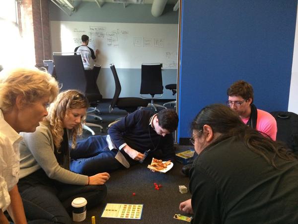 bellagamejam's tweet photo. Post-jam pizza party and board games. This weekend has been such a blast. We can't wait to see the games! http://t.co/B9KMIkMZbq