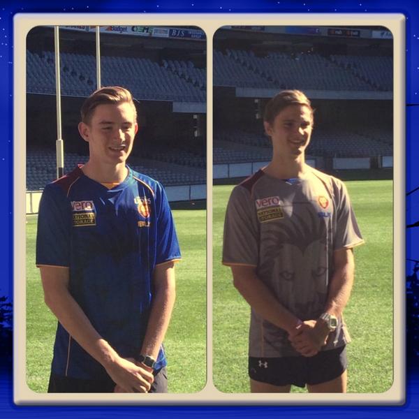 LionsAcademy's tweet photo. These 2 boys officially joined @brisbanelions this morning!! Thanks also @HyundaiAus for your continued support http://t.co/28TQqz4mB8
