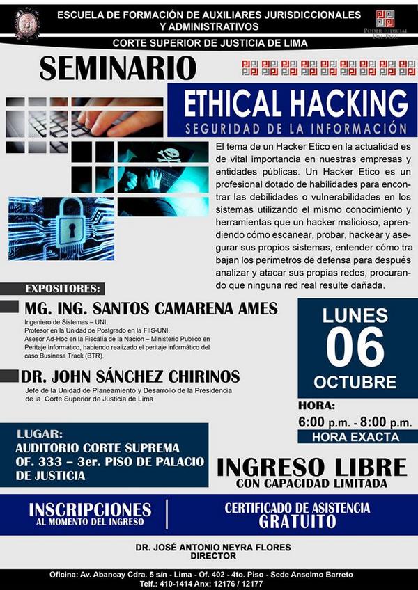 conhesi's tweet image. &quot;#Freehacking 06/10/2014 computo-forense.blogspot.com/2014/10/semina…  @prensafiscalia  @elcomercio  http://t.co/riQ4DWfaRu&quot; @reniecdigital  @uterope @conhesi