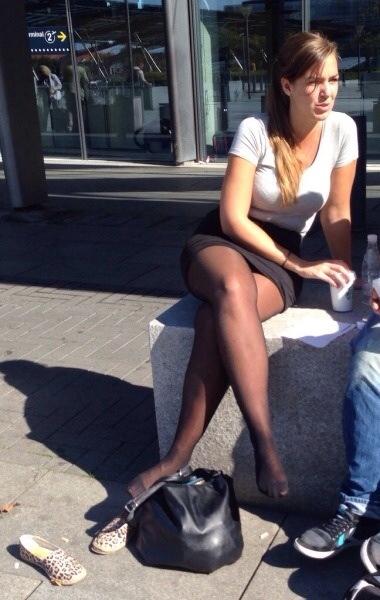  Nylon Feet At The Airport