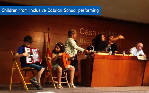 udlneteu's tweet photo. Children from Inclusive Catalan School performing @ Fiesta Conference http://t.co/KiybTvZmVG
