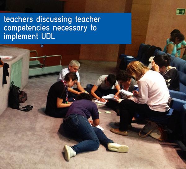 udlneteu's tweet photo. teachers discussing teacher competencies necessary to implement UDL http://t.co/mShkZvRjOI