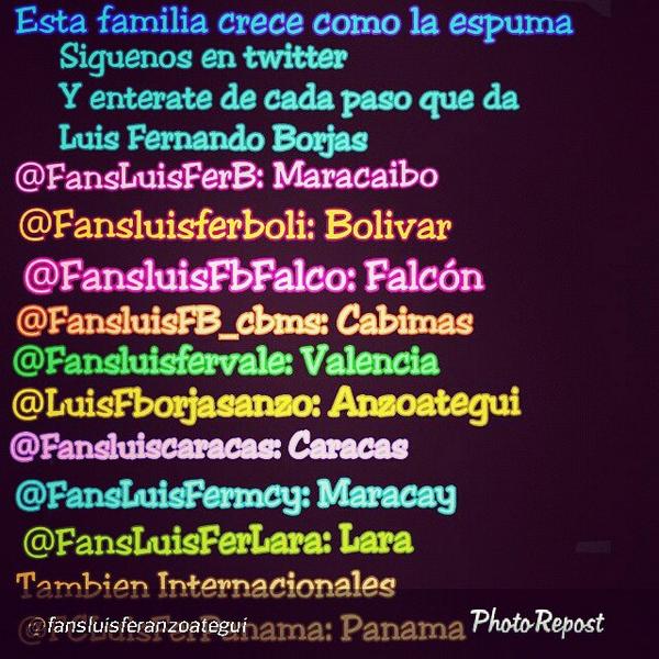 fansluisferboli's tweet photo. Si quieres formar parte de nuestra familia en apoyo a @luisfernandobm .. Comunicate ya con nosotros!!!. #YDiceQue http://t.co/6FeDL2NBCF