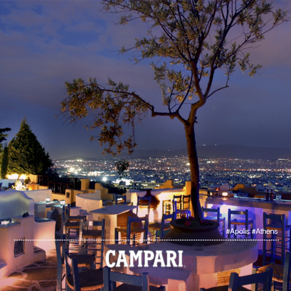 campari's tweet photo. In #Athens there’s a place where past and future merge into an amazing setting for your #Campari: @apoliscafe http://t.co/Qnrv63NdxV