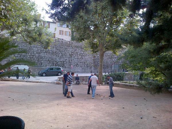 InsightJonathan's tweet photo. Sitting in a cafe in #StPauldeVence watching the locals playing petanque. Another one of those #InsightMoments http://t.co/iuARCEqSzW