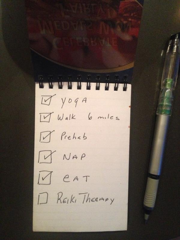 Been out of hospital 3 days and crushing it...take a look at my checklist ;) #IBelieveThatWeWillWin #ruckcancer