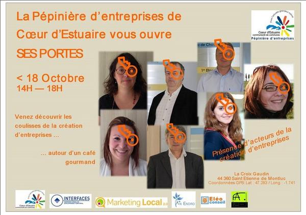 @nantes_imagine journée portes ouvertes pépinières d'entreprises de St Etienne de Montluc, entre #Nantes &amp; #Savenay