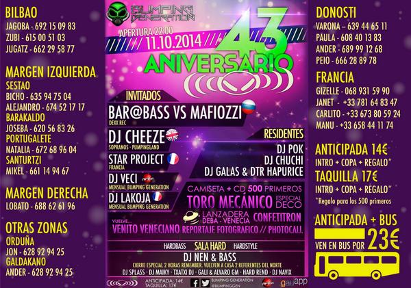 BumpingGen's tweet photo. Este sabado nos vamos de ANIVERSARIO!!!! Tenemos preparado un fieston epico. Reserva ya tu anticipada!! http://t.co/wsmZJSUFT2