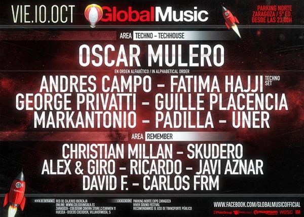 fatimahajji's tweet photo. El Viernes Zaragoza con mi set TECHNO :-) 
Super fiesta! <3 / F10 I will be playing a TECHNO set @GlobalMusicZgz http://t.co/U1Z0Xbdwrc